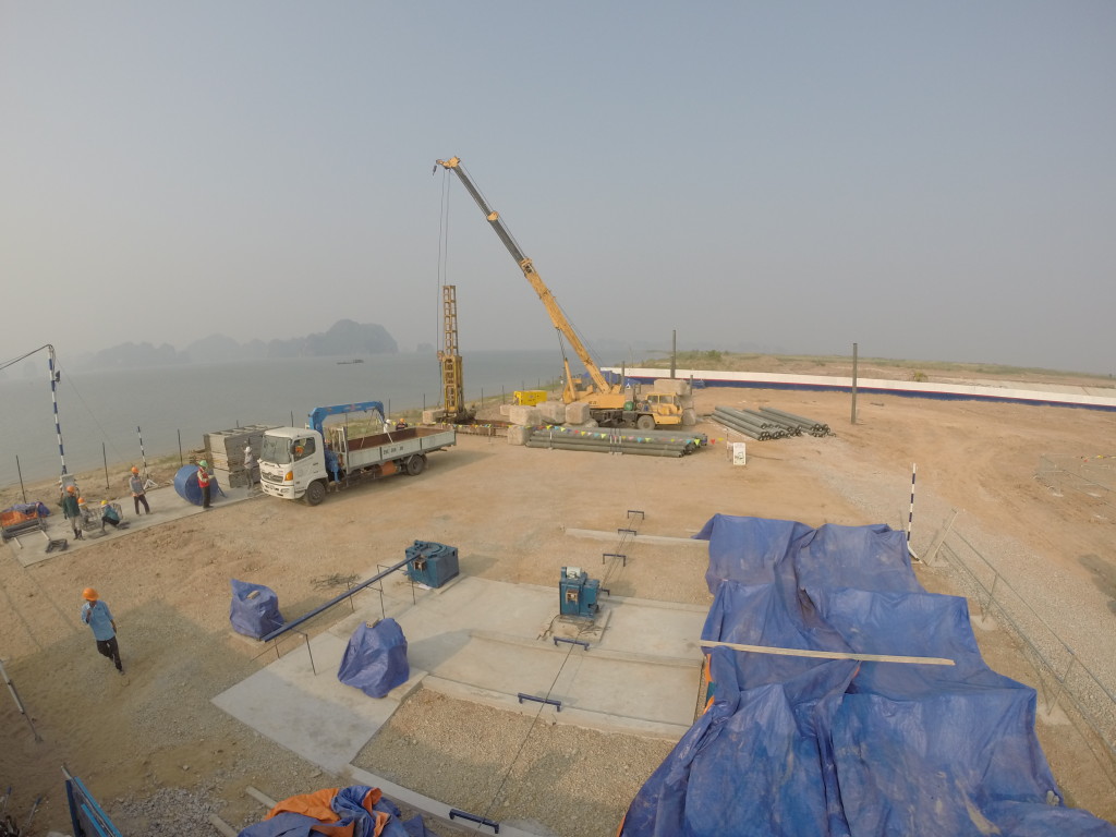 Oct 2014. Piling works in progress.